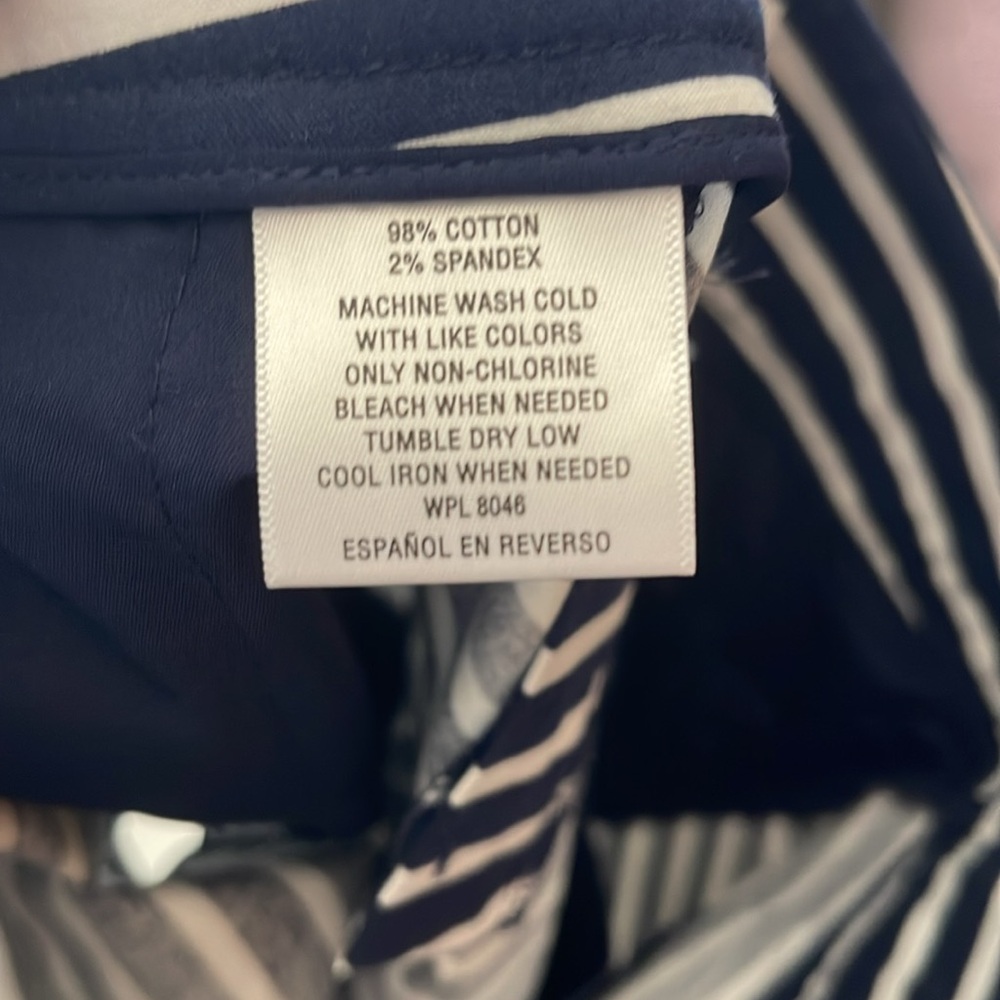 Maison Jules Blue and White Striped Shorts - Picture 6 of 6